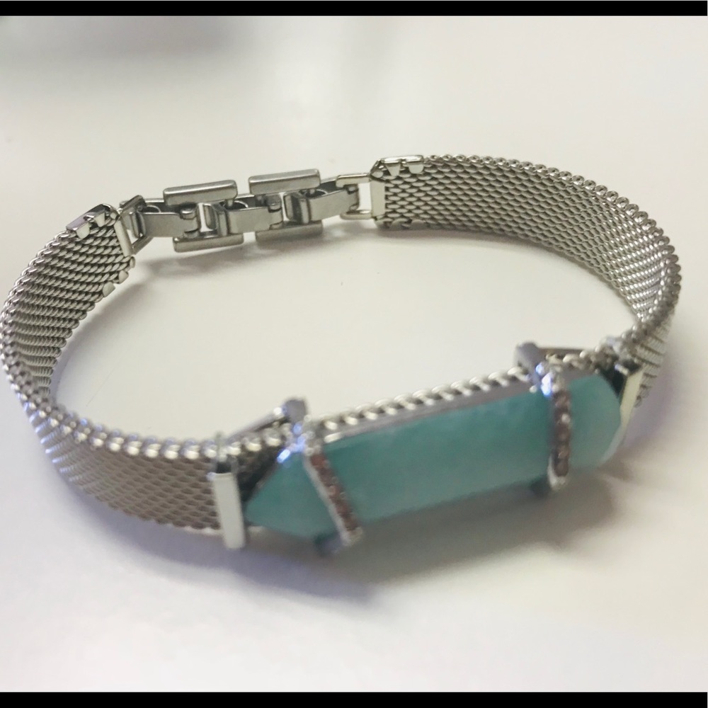 Bracelet silver with gem